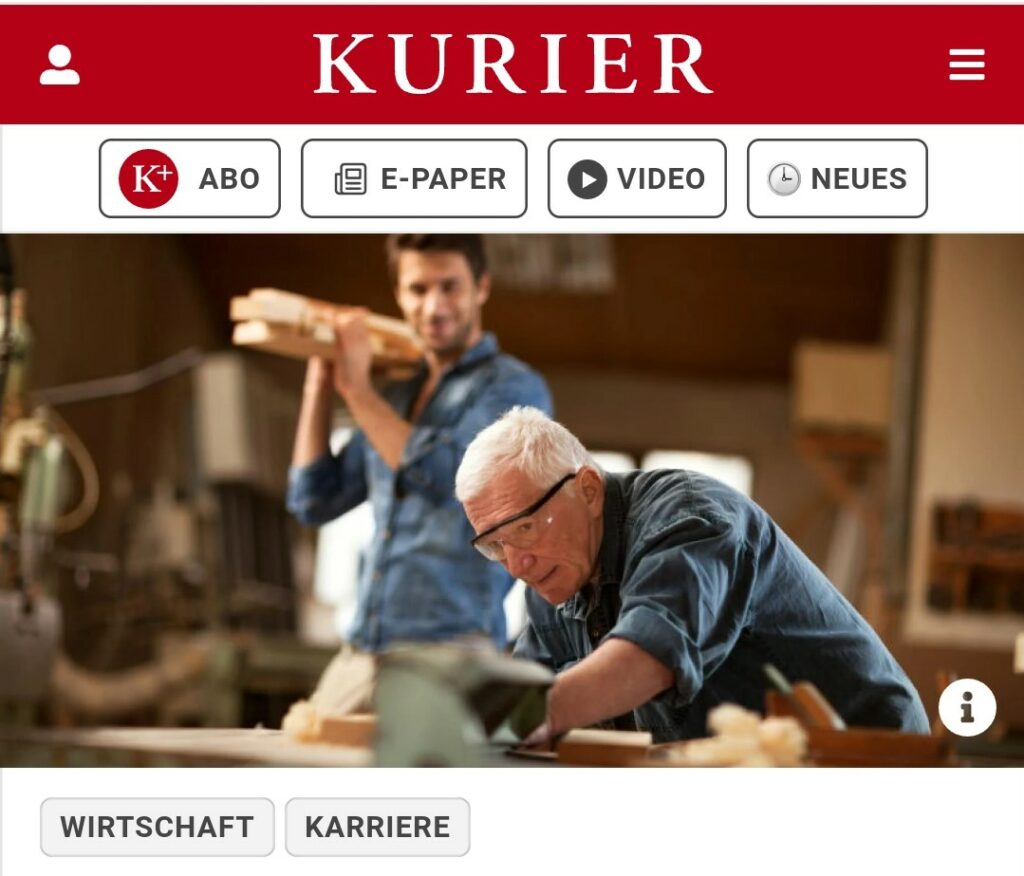 Kurier_Menschen länger gesund in Arbeit
